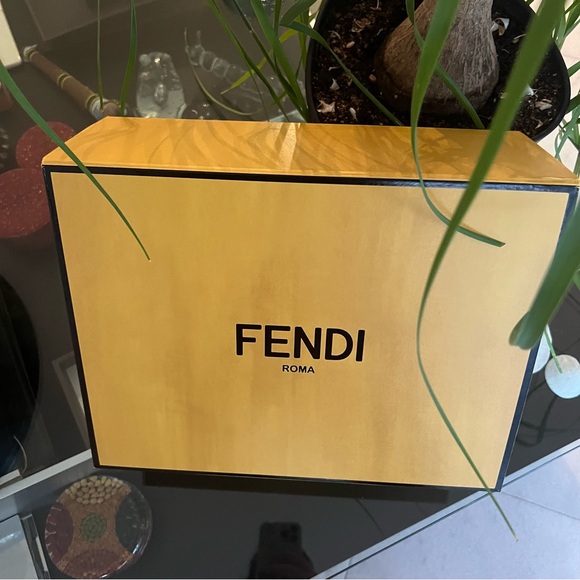 FENDI GORGEOUS LARGE GOLDEN YELLOW BOX - Picture 1 of 16